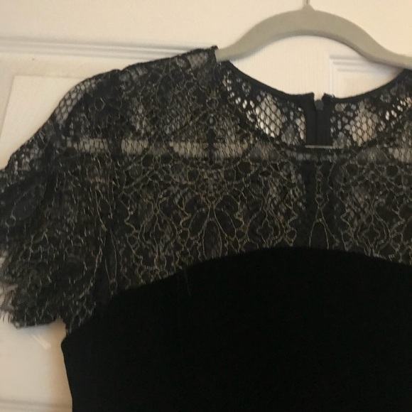 Beautiful Black Velvet Fit and Flare Dress - Picture 3 of 6